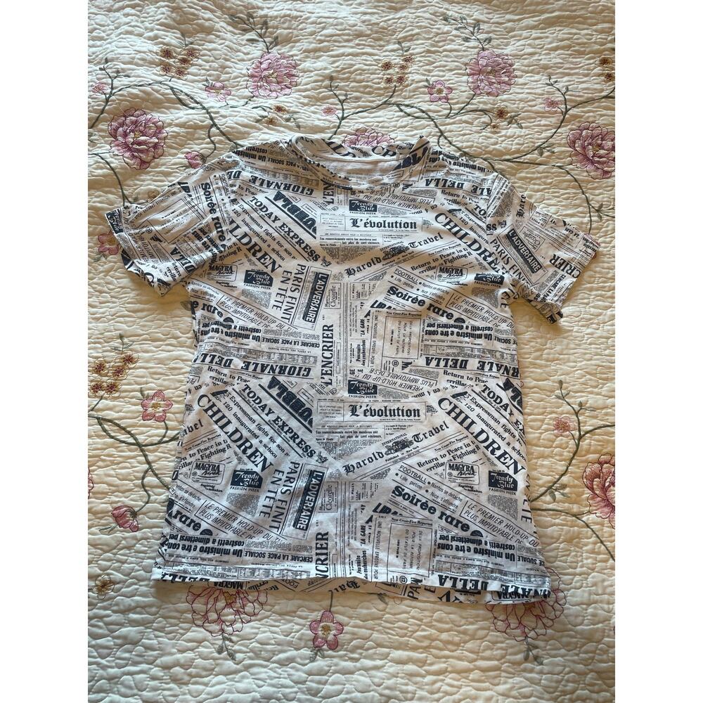 sandro news paper mens top